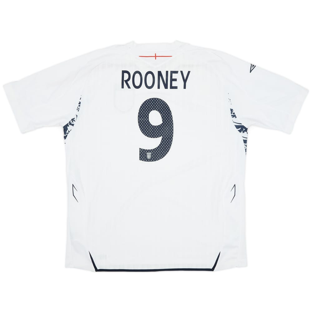 2007-09 England Home Shirt Rooney #9 - 7/10 - (XXL)