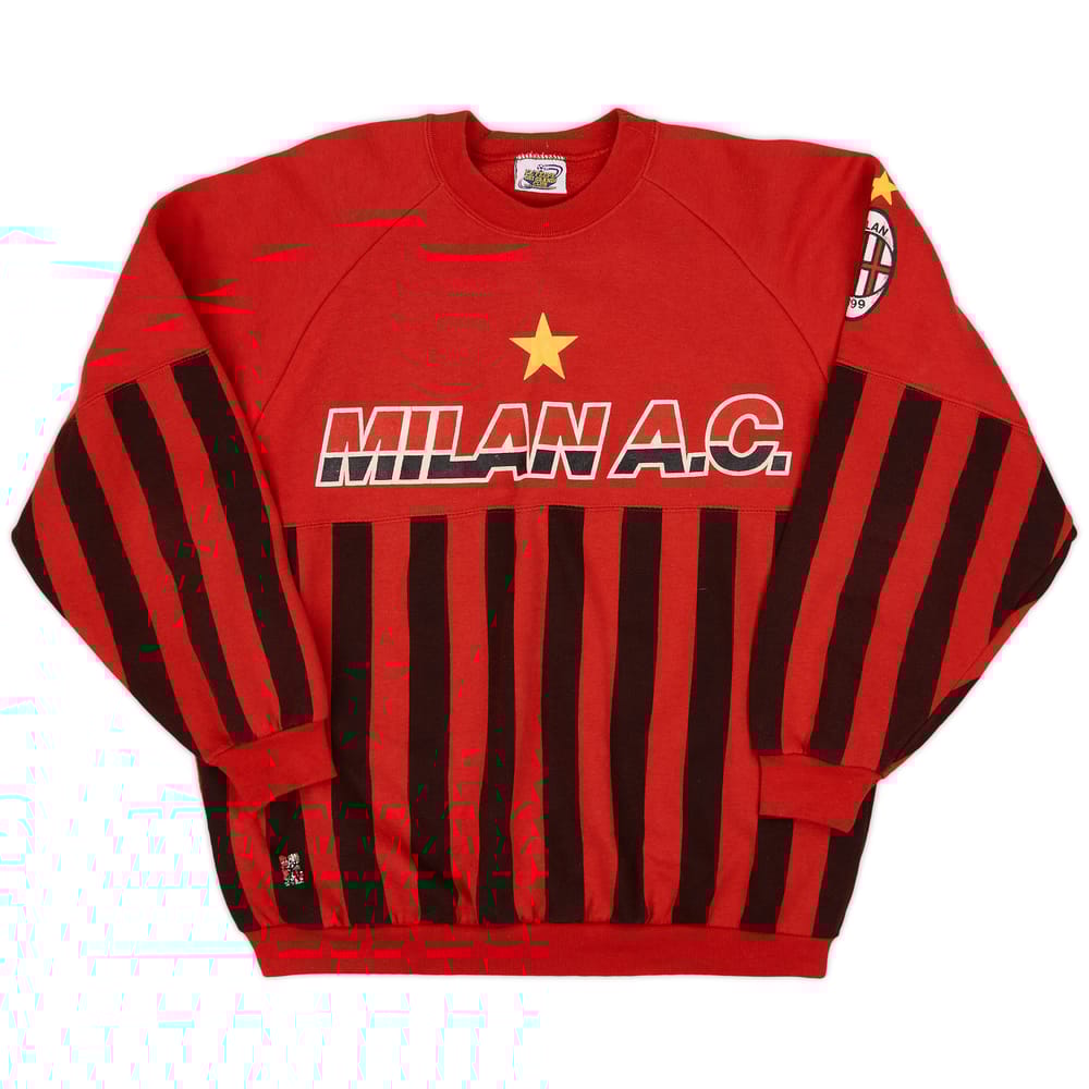 1990-91 AC Milan Le Felpe Dei Grandi Club Sweat Top - 8/10 - (L)