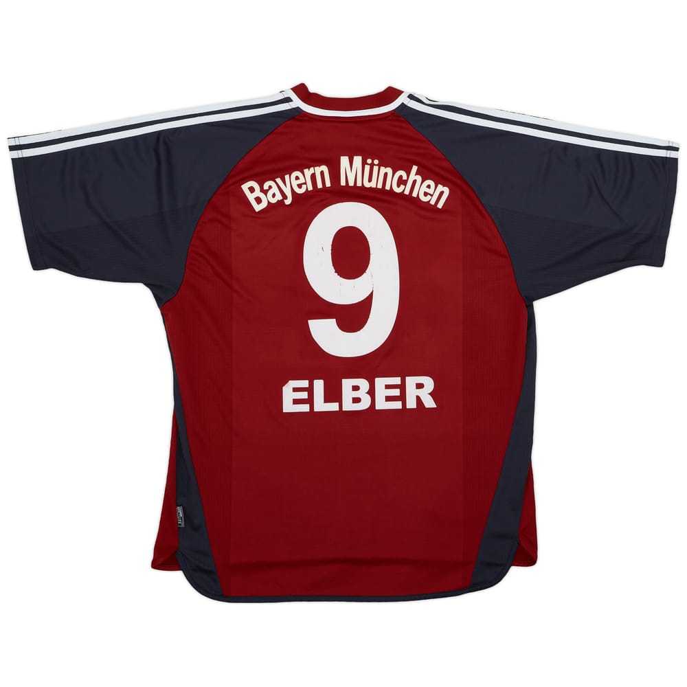 2001-02 Bayern Munich Home Shirt Elber #9 - 6/10 - (XL)