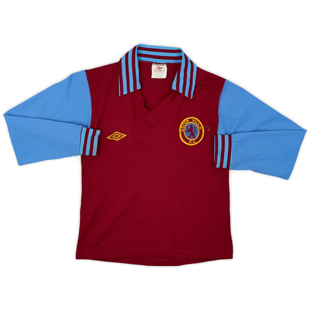 1976-81 Aston Villa Home L/S Shirt - 7/10 - (M.Boys)