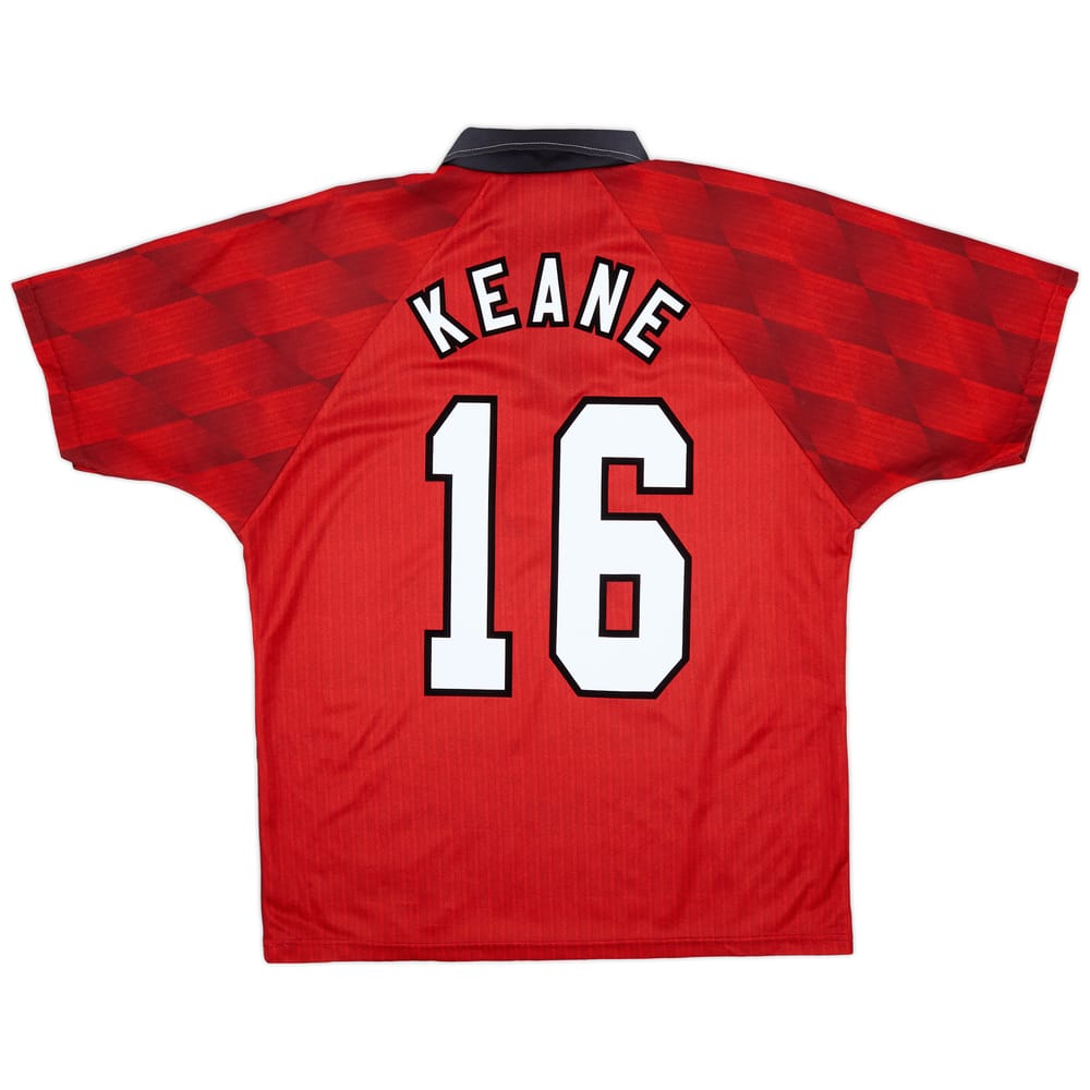1996-98 Manchester United Home Shirt Keane #16 - 8/10 - (M)