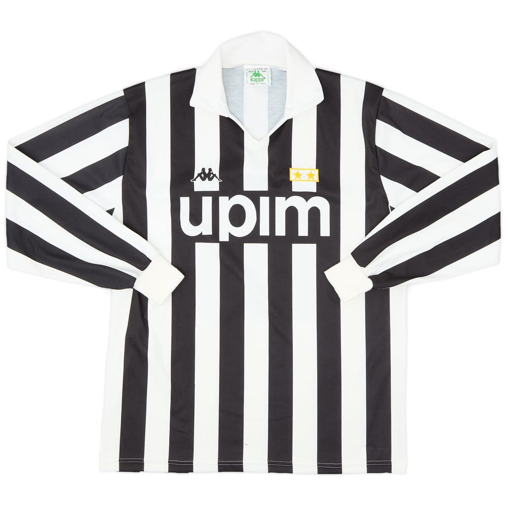 1989-90 Juventus Basic European Home L/S Shirt #11 - 8/10 - (XL)