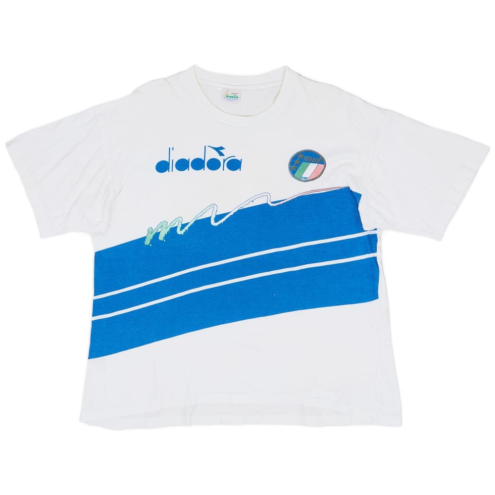 1990-92 Italy Diadora Leisure Tee - 7/10 - (L)