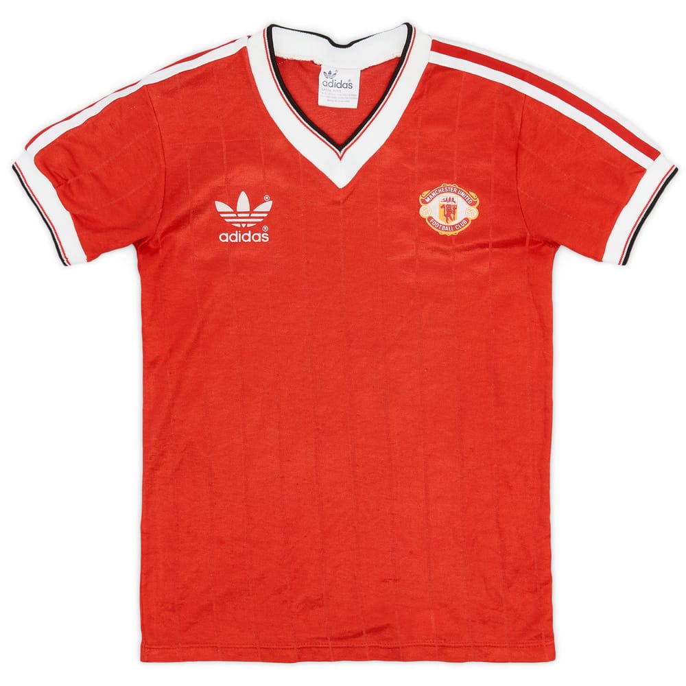 1982-84 Manchester United Home Shirt - 8/10 - (L.Boys)