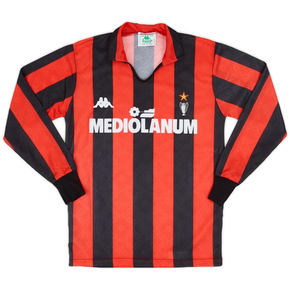 1988-89 AC Milan Home L/S Shirt - 9/10 - (S)