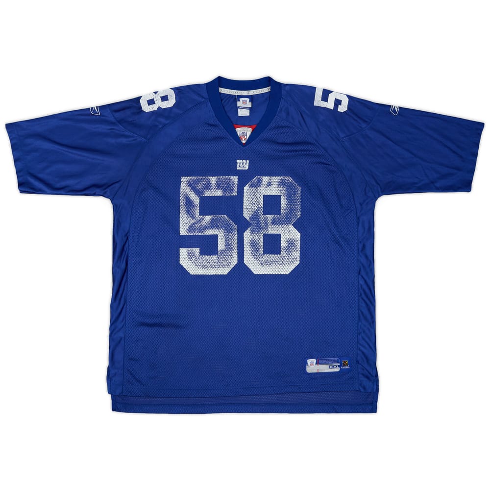 2005-06 New York Giants Pierce #58 Reebok On Field Home Jersey - 3/10 - (XXL)