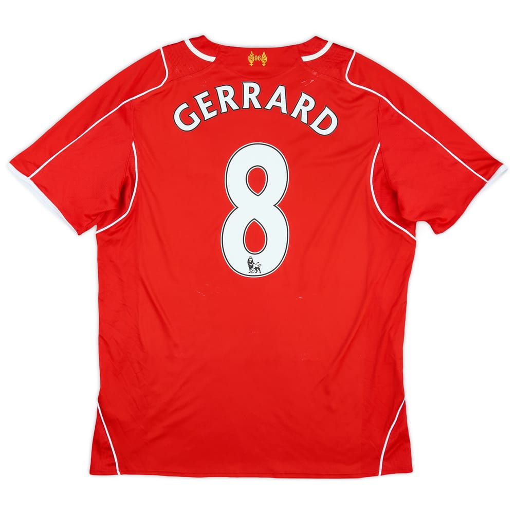 2014-15 Liverpool Home Shirt Gerrard #8 - 6/10 - (L)