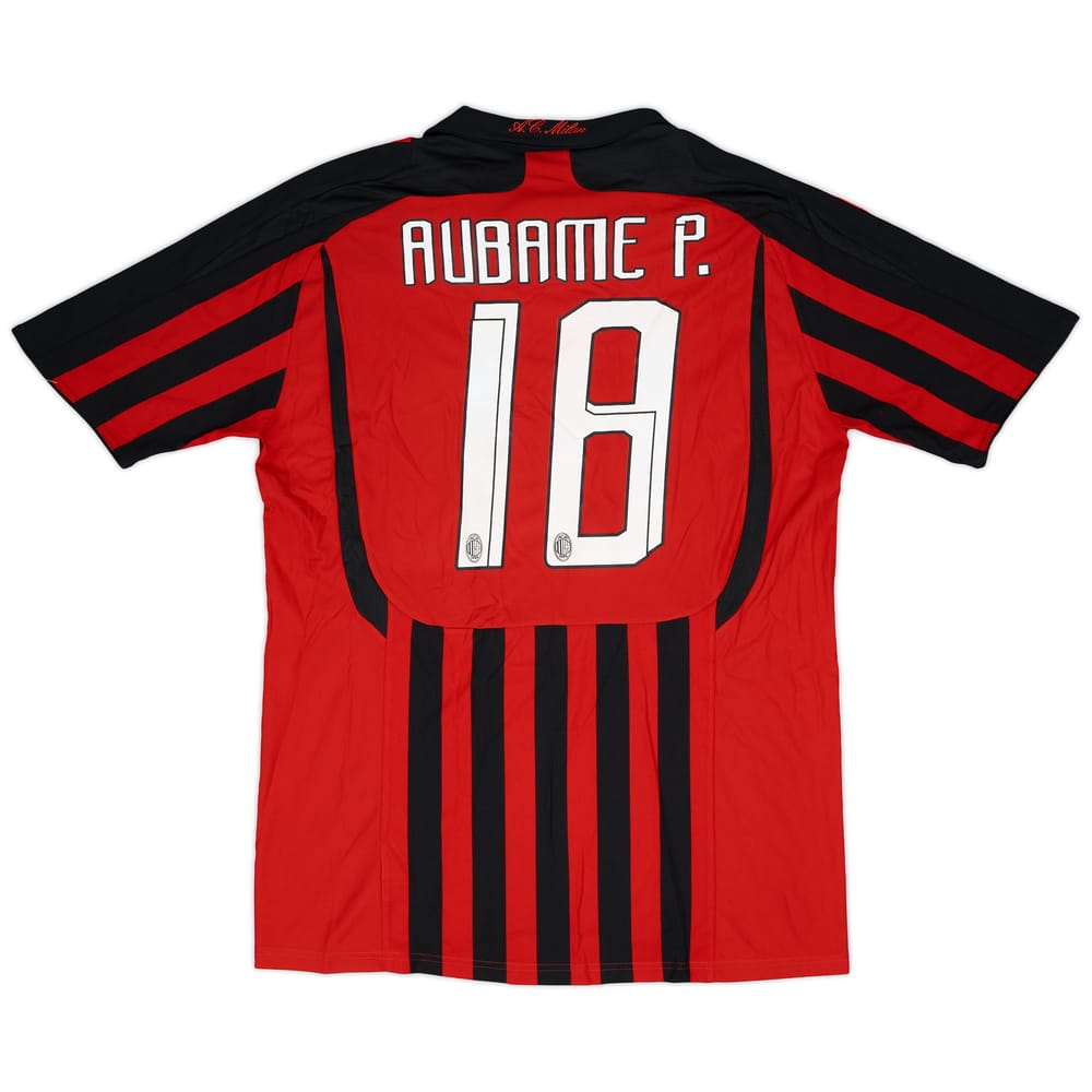 2007-08 AC Milan Player Issue Home Shirt Aubame P. #18
