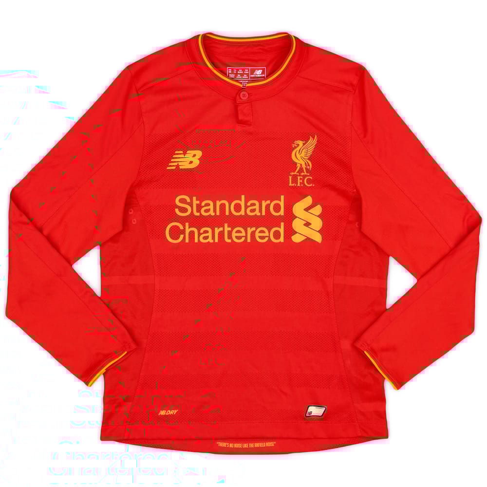 2016-17 Liverpool Home L/S Shirt - 8/10 - (M.Boys)