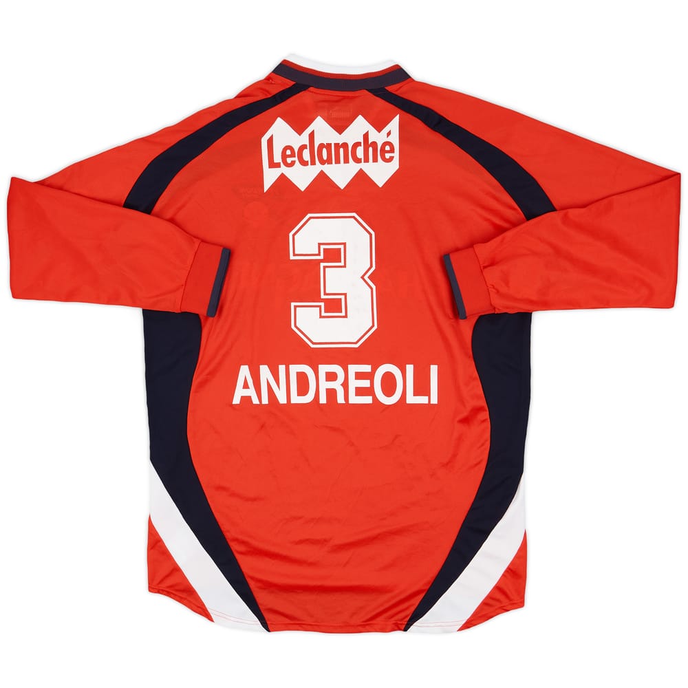 2000-01 Yverdon Sport Away L/S Shirt Andreoli #3 - 7/10 - (XXL)