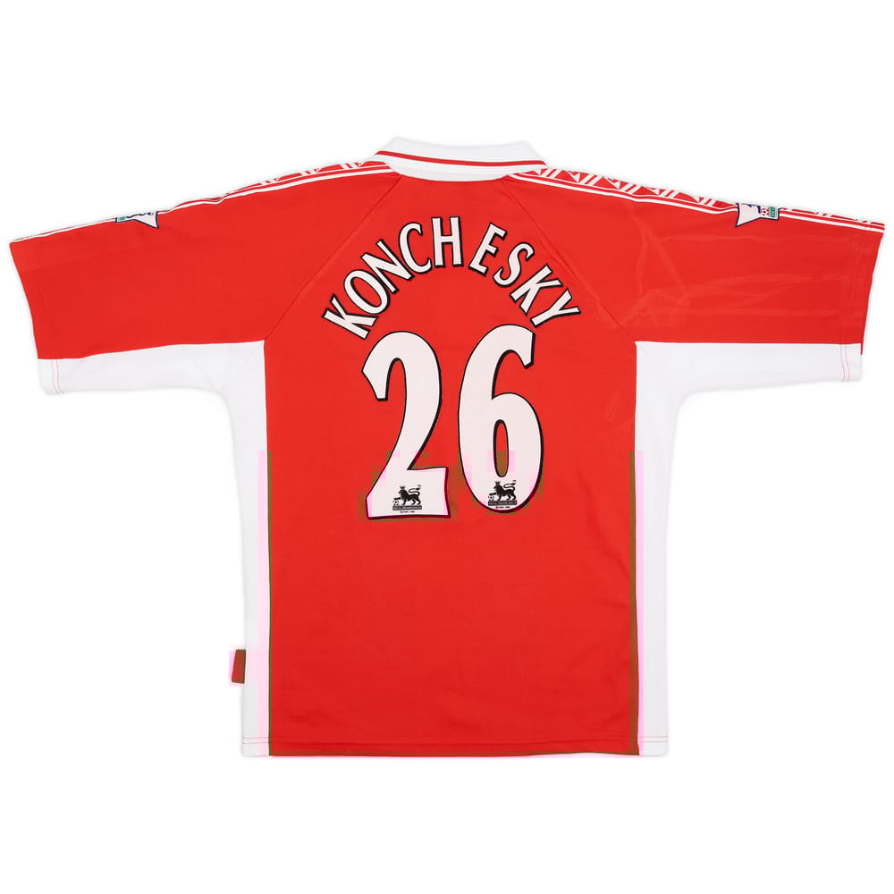 1998-99 Charlton Match Issue Home Shirt Konchesky #26