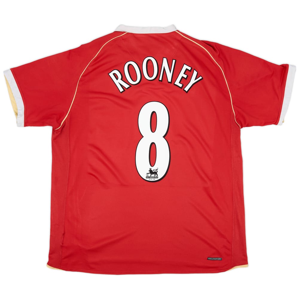 2006-07 Manchester United Home Shirt Rooney #8 - 7/10 - (XL)