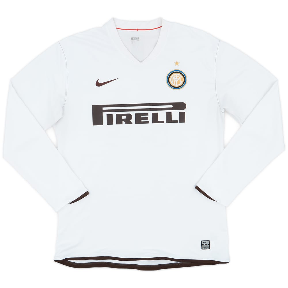 2008-09 Inter Milan Away L/S Shirt - 8/10 - (XXL)