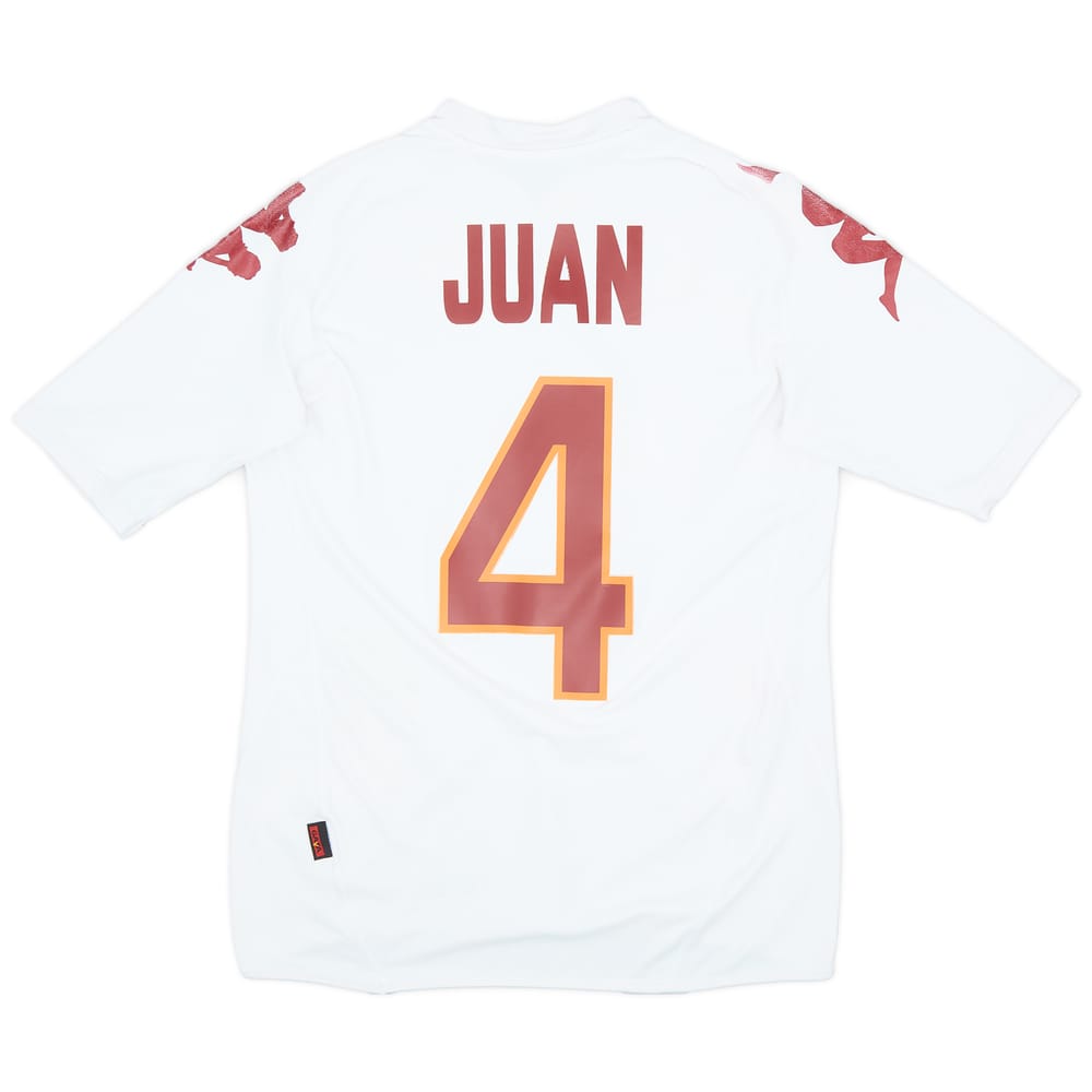 2007-08 Roma Away Shirt Juan #4 - 6/10 - (M)
