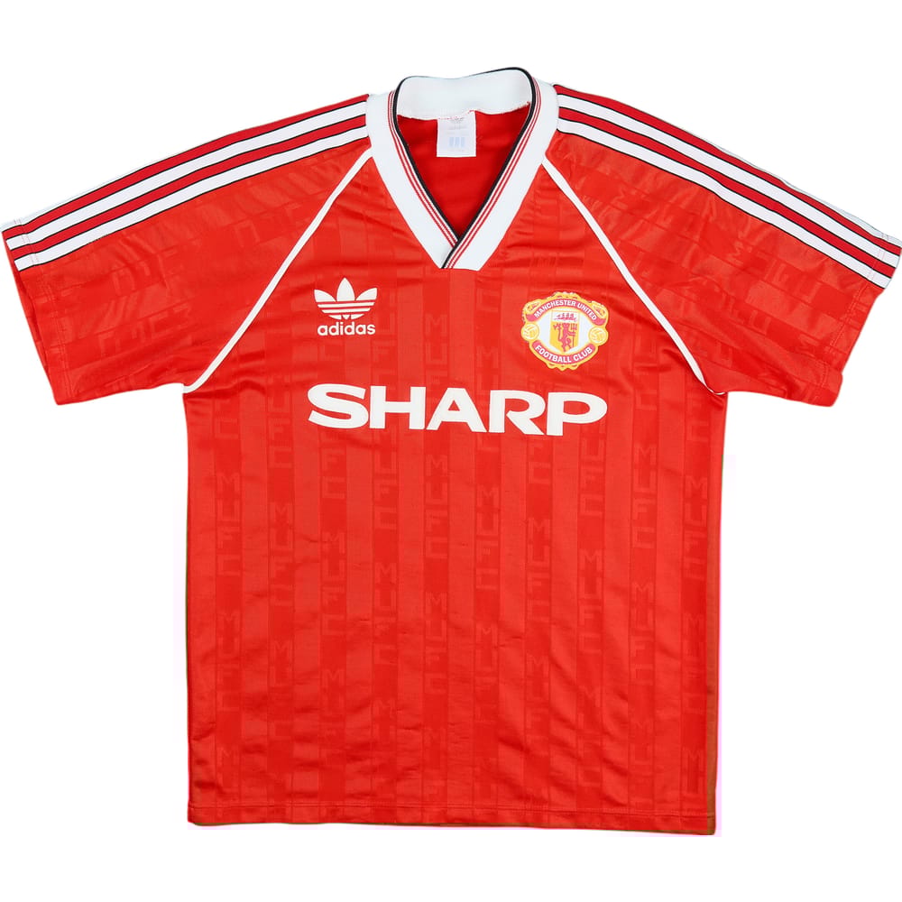 1988-90 Manchester United Home Shirt - 9/10 - (S)
