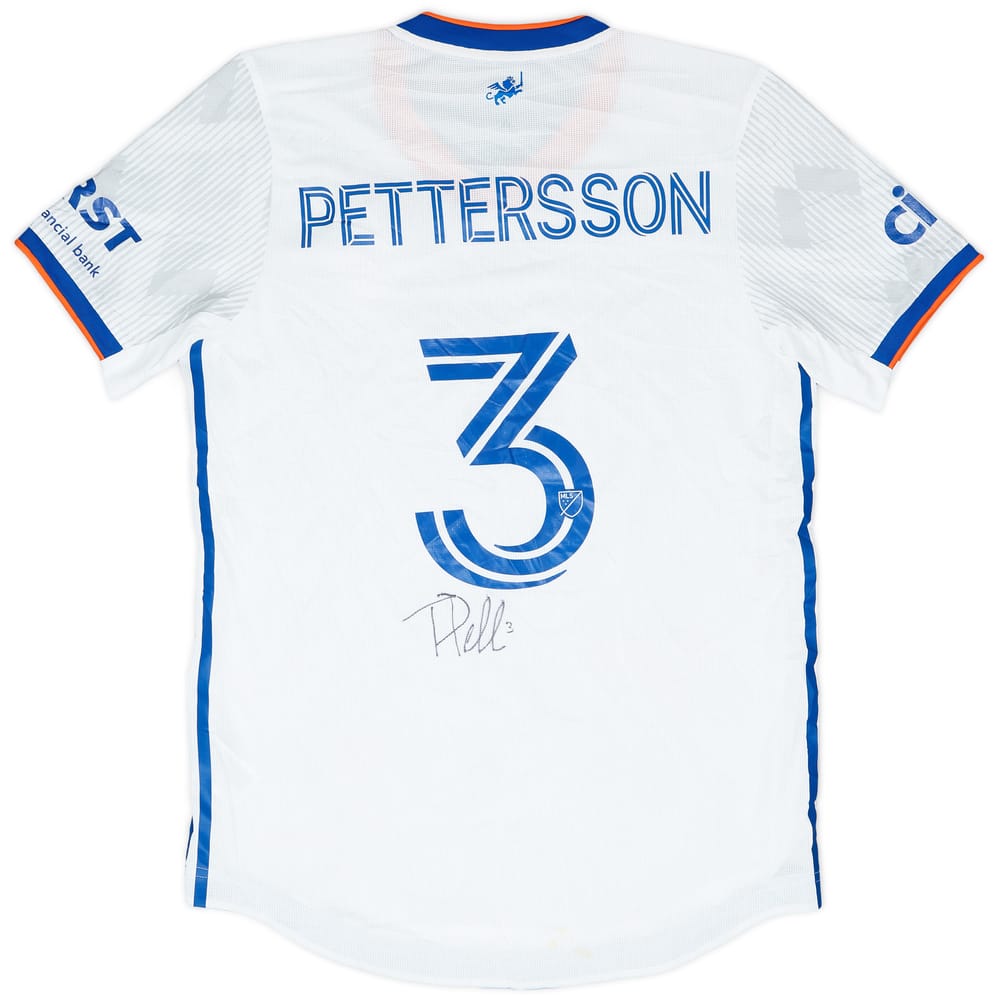 2019 FC Cincinnati Authentic Signed Away Shirt Pettersson #3 - 5/10 - (M)