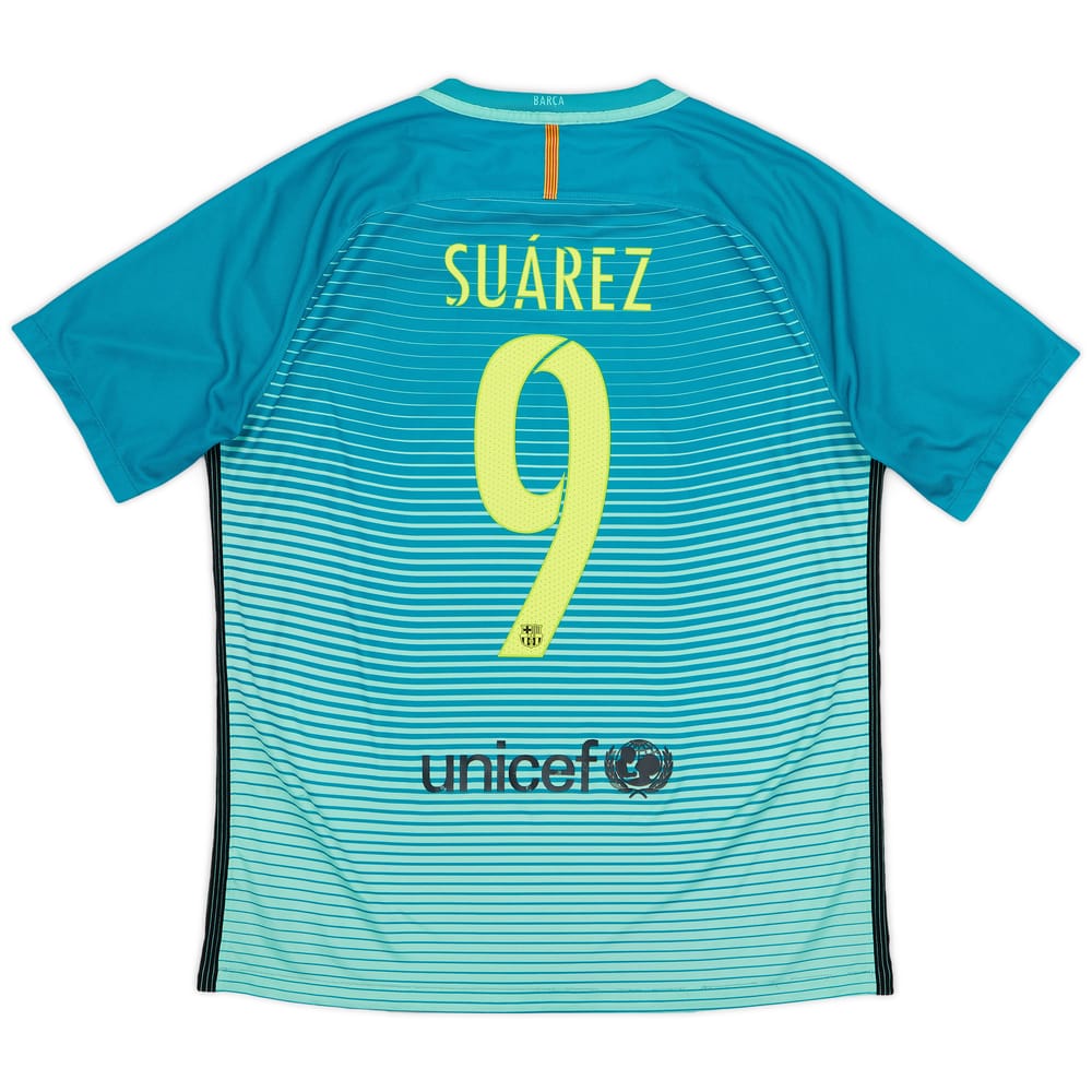 2016-17 Barcelona Third Shirt Suarez #9 - 8/10 - (L)