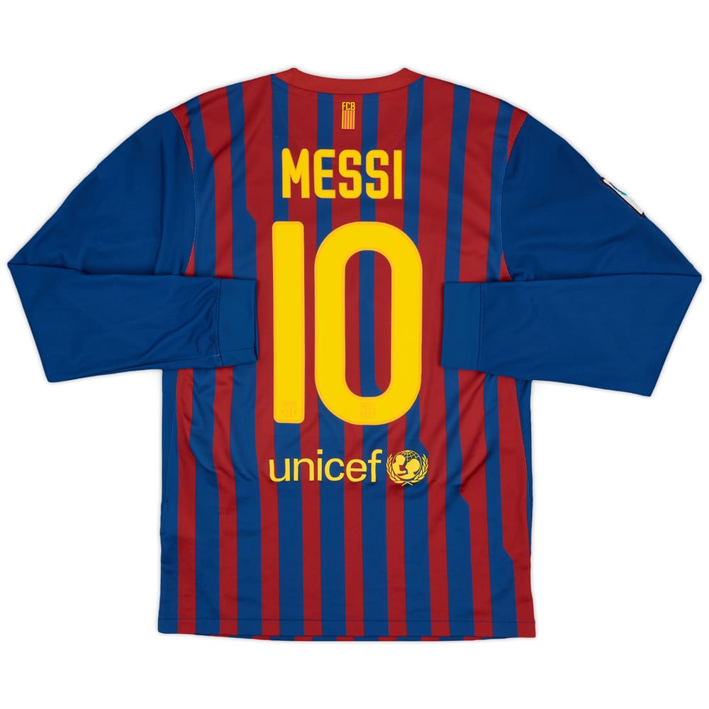 2011-12 Barcelona Home L/S Shirt Messi #10 - 8/10 - (S)