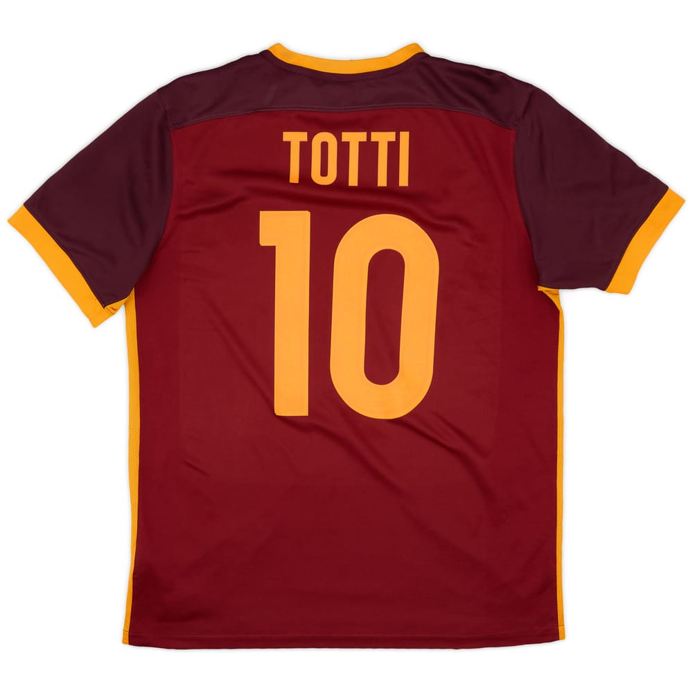 2015-16 Roma Home Shirt Totti #10 - 7/10 - (L)