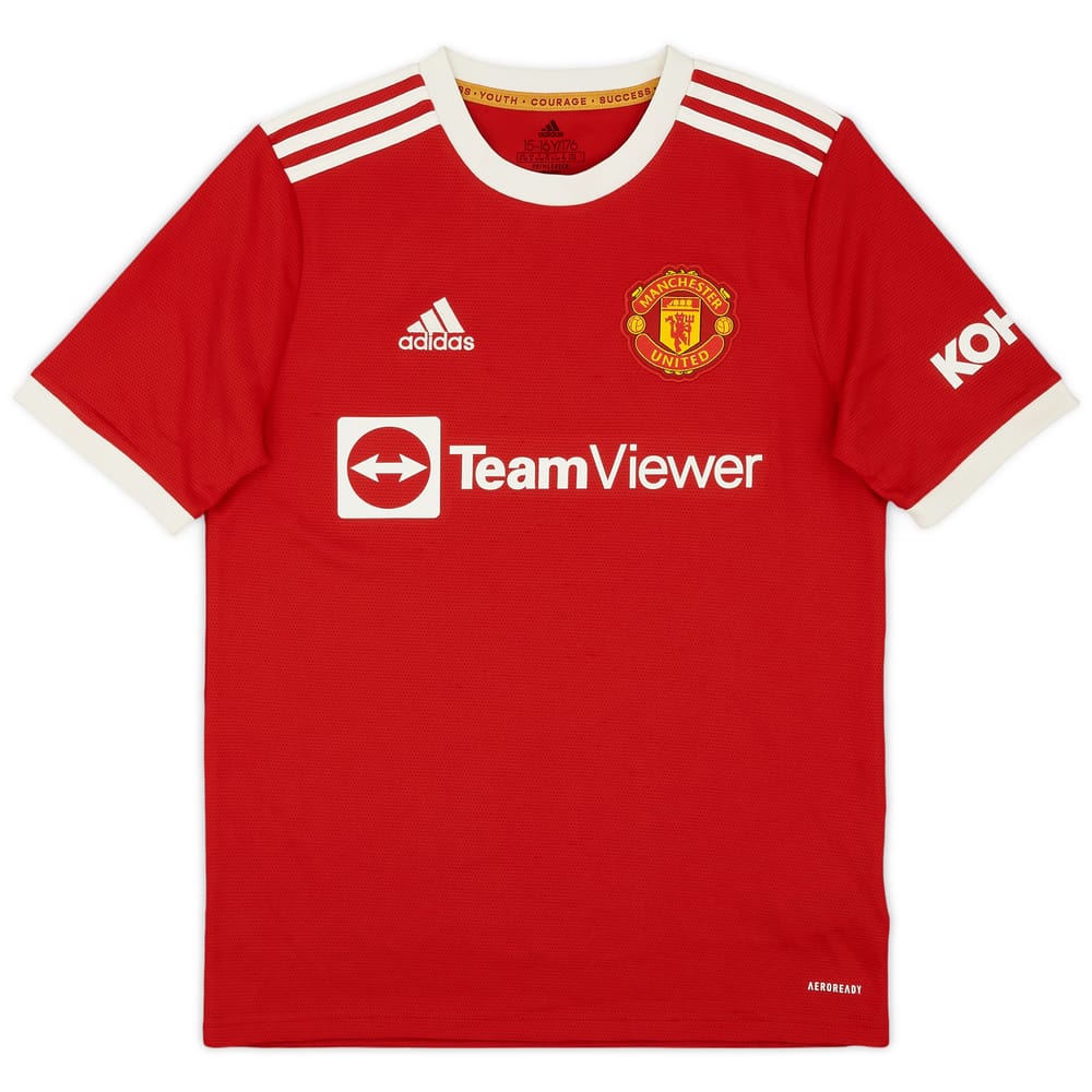 2021-22 Manchester United Home Shirt - 9/10 - (XL.Boys)