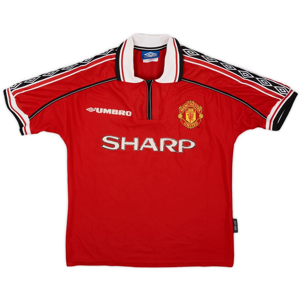 1998-00 Manchester United Home Shirt - 6/10 - (Y)