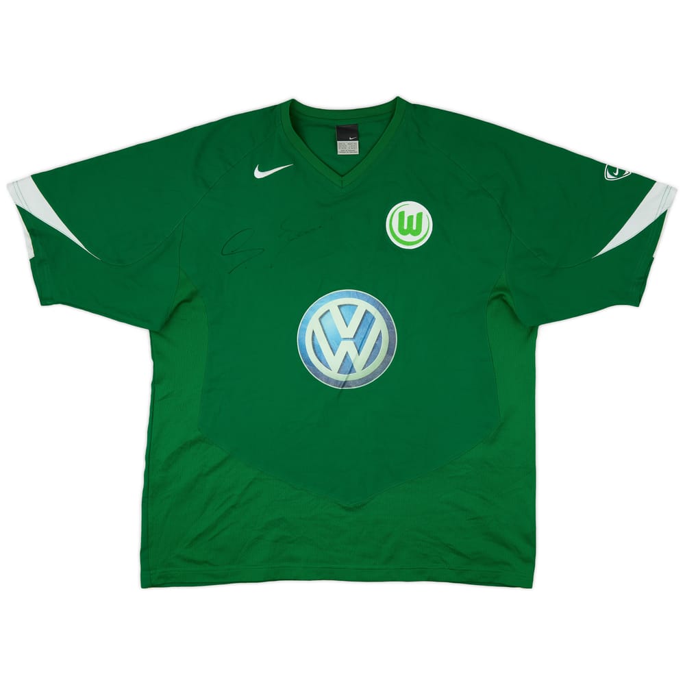 2005-06 Wolfsburg Signed Home Shirt - 8/10 - (XL)