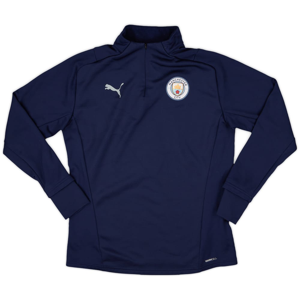 2021-22 Manchester City Puma 1/4 Zip Training Top - 8/10 - (S)
