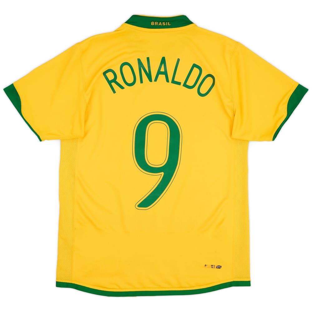 2006-08 Brazil Home Shirt Ronaldo #9 - 7/10 - (S)