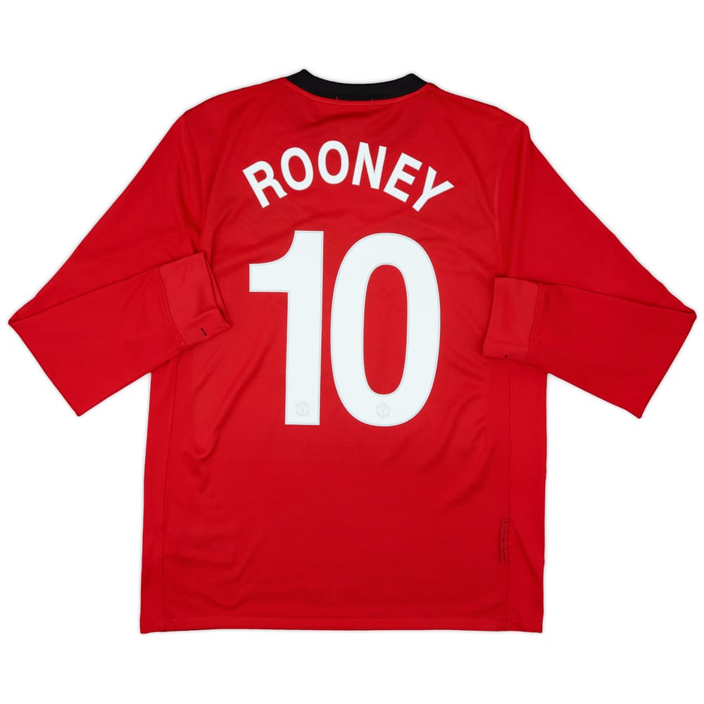 2009-10 Manchester United Home L/S Shirt Rooney #10 - 10/10 - (M)