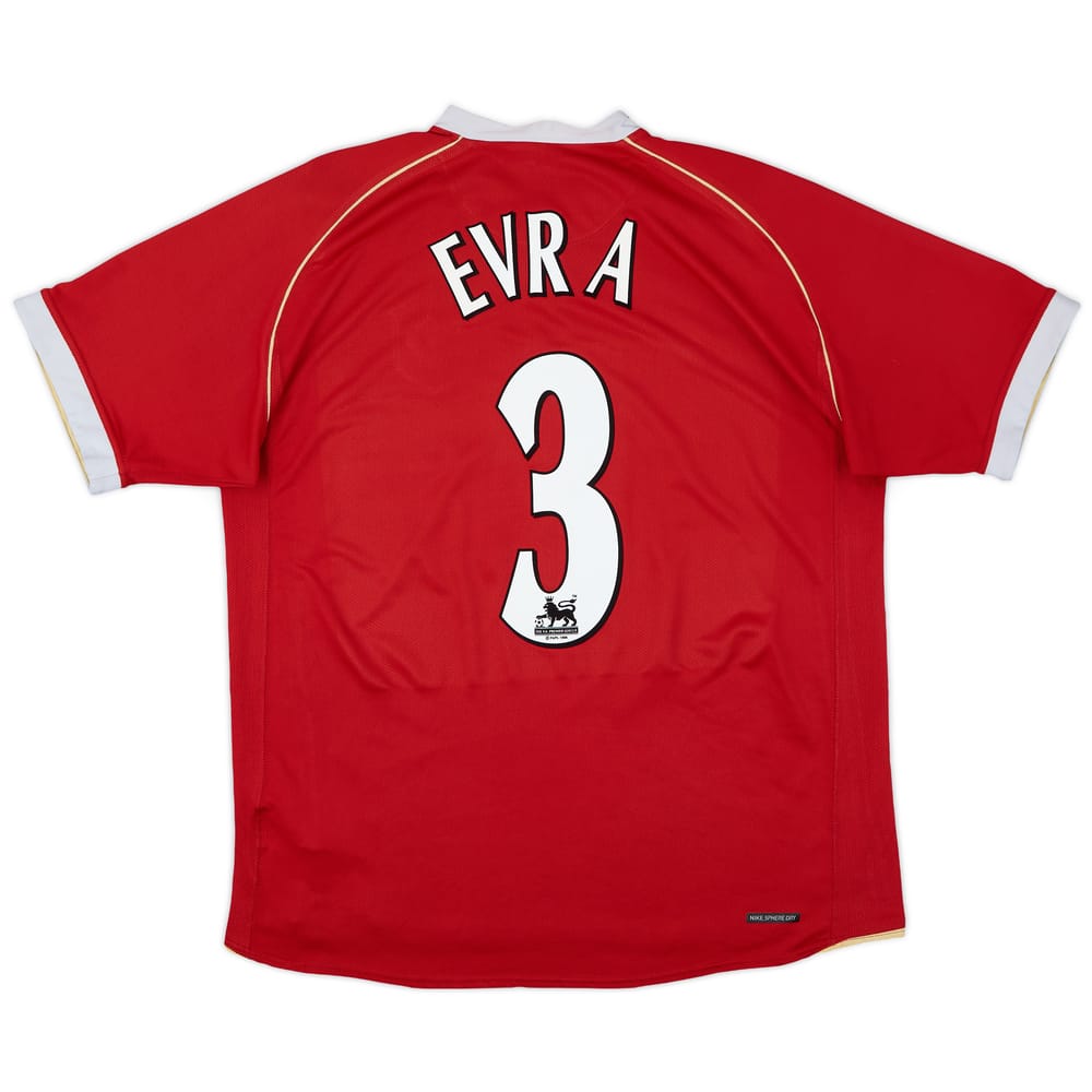 2006-07 Manchester United Home Shirt Evra #3 - 6/10 - (L)