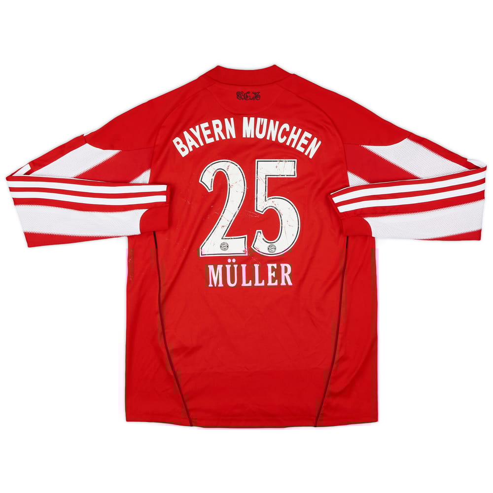 2010-11 Bayern Munich Home L/S Shirt Muller #25 - 5/10 - (M.Boys)