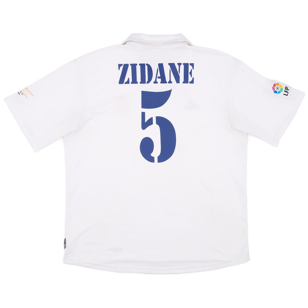 2001 Real Madrid Home Shirt Zidane #5 - 8/10 - (XL)