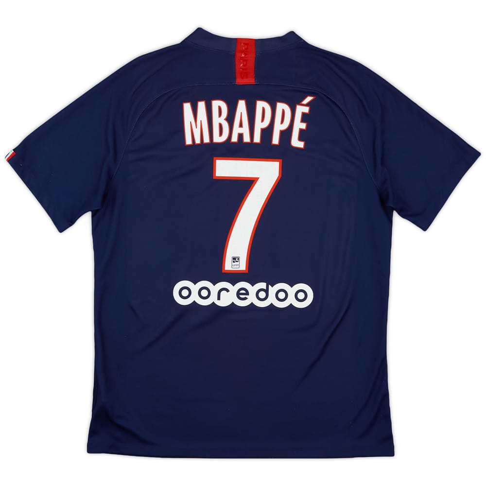 2019-20 Paris Saint-Germain Home Shirt Mbappe #7 - 6/10 - (L)