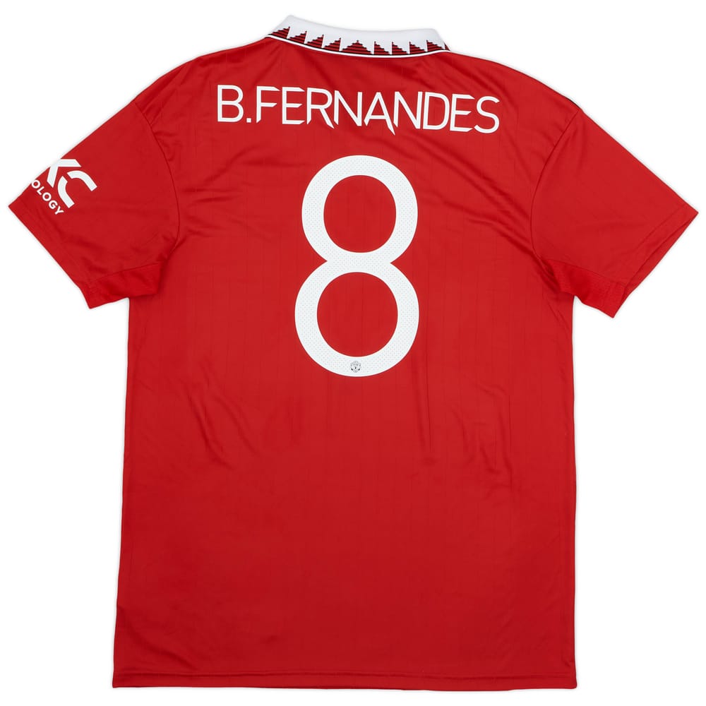 2022-23 Manchester United Home Shirt B. Fernandes #8 - 9/10 - (L)