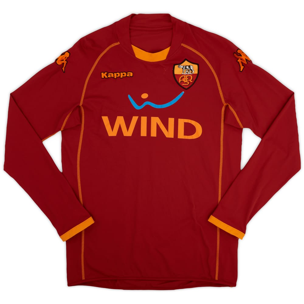 2008-09 Roma Home L/S Shirt - 6/10 - (L)