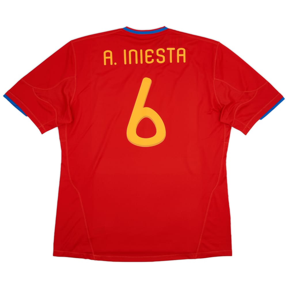 2009-10 Spain Home Shirt Iniesta #6 (XXL)