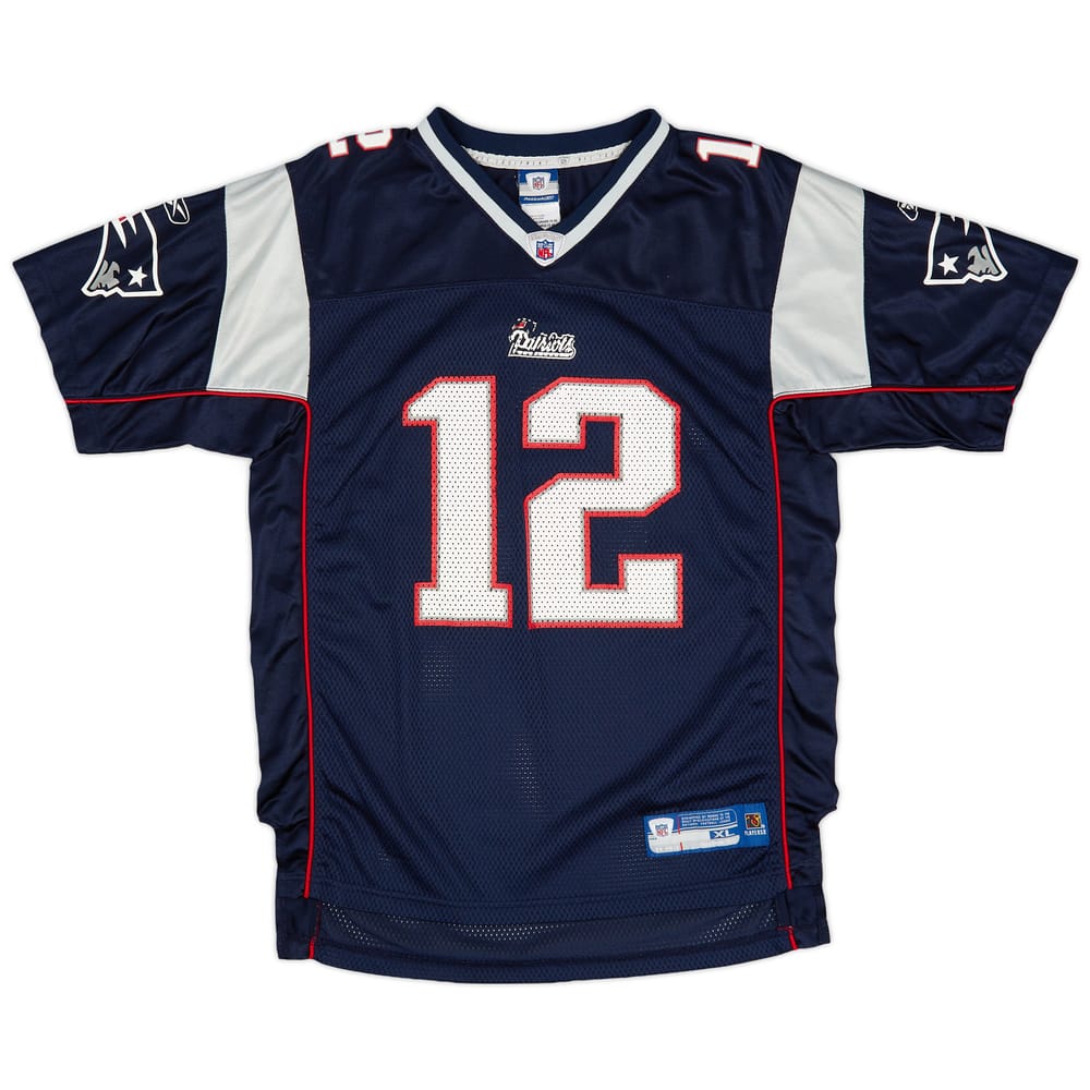 2005-06 New England Patriots Brady #12 Reebok On Field Jersey (Home) Y