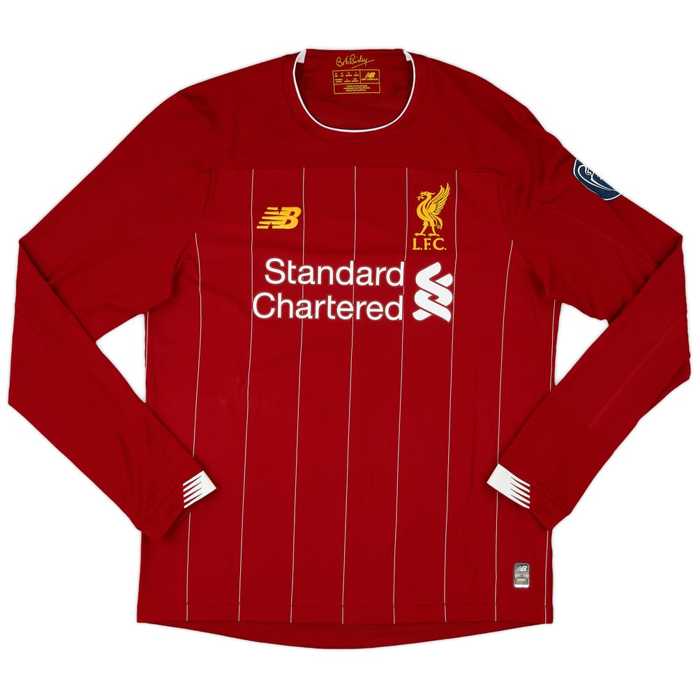 2019-20 Liverpool Home L/S Shirt - 9/10 - (M)
