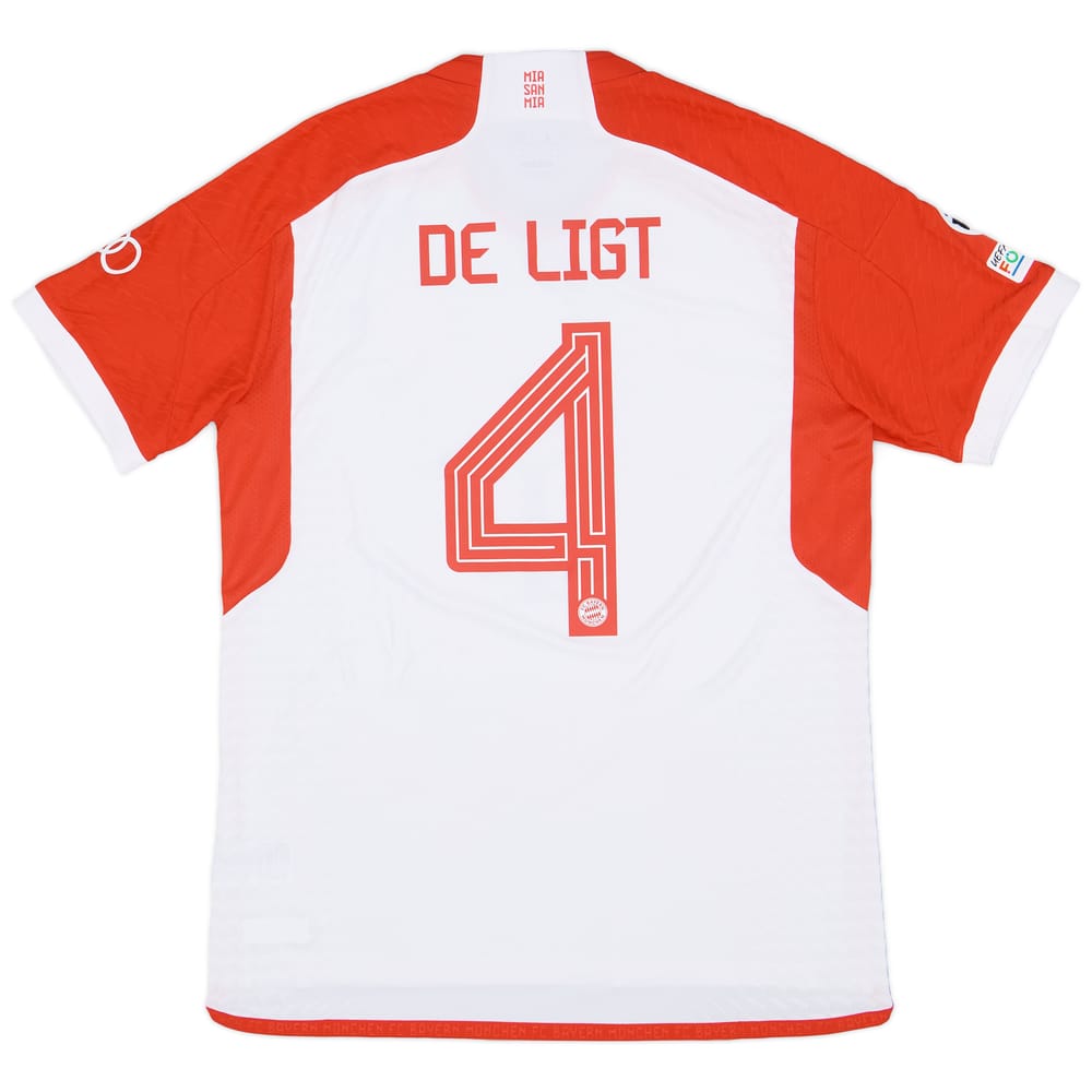 2023-24 Bayern Munich Champions League Match Issue Home Shirt De Ligt #4