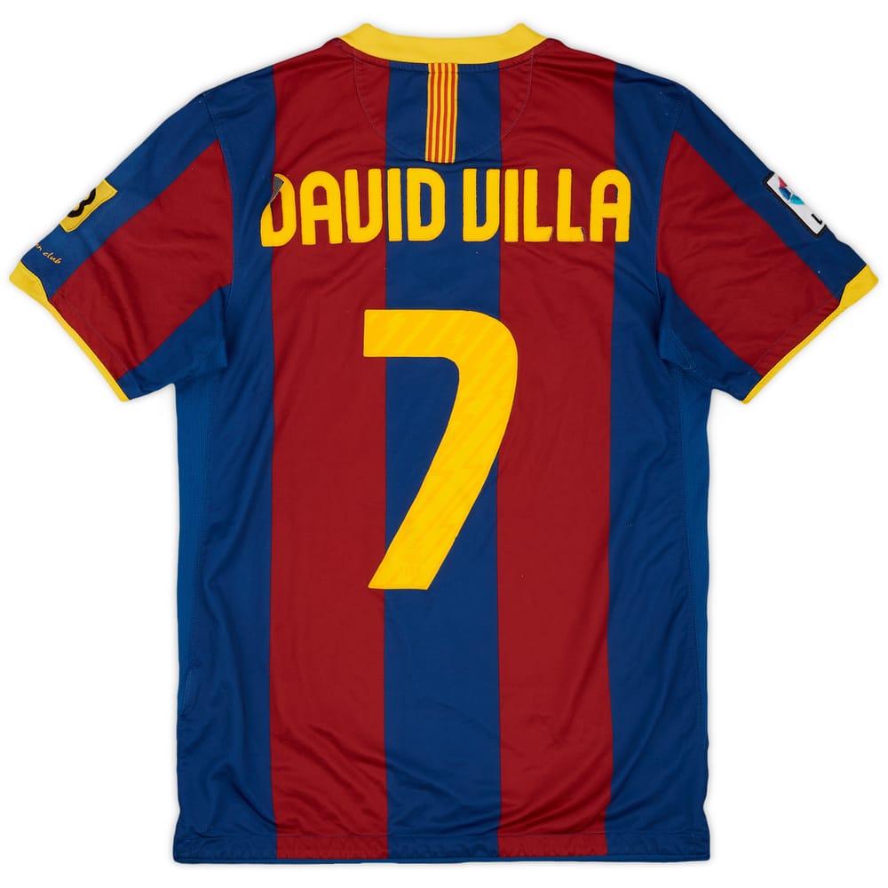 2010-11 Barcelona Home Shirt David Villa #7 - 4/10 - (S)