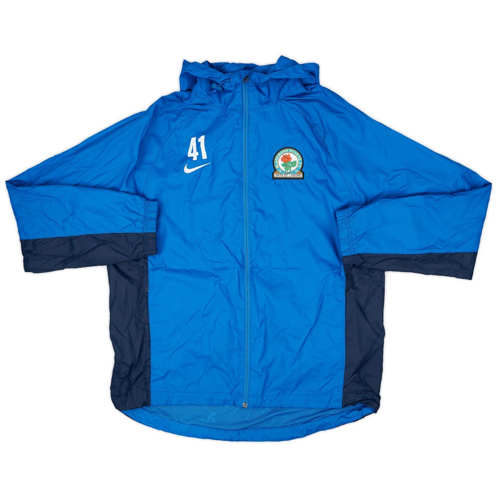2014-15 Blackburn Player Issue Nike Hooded Rain Jacket #41 - 8/10 - (L)