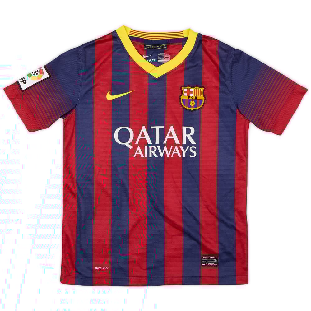 2013-14 Barcelona Home Shirt - 8/10 - (M.Boys)