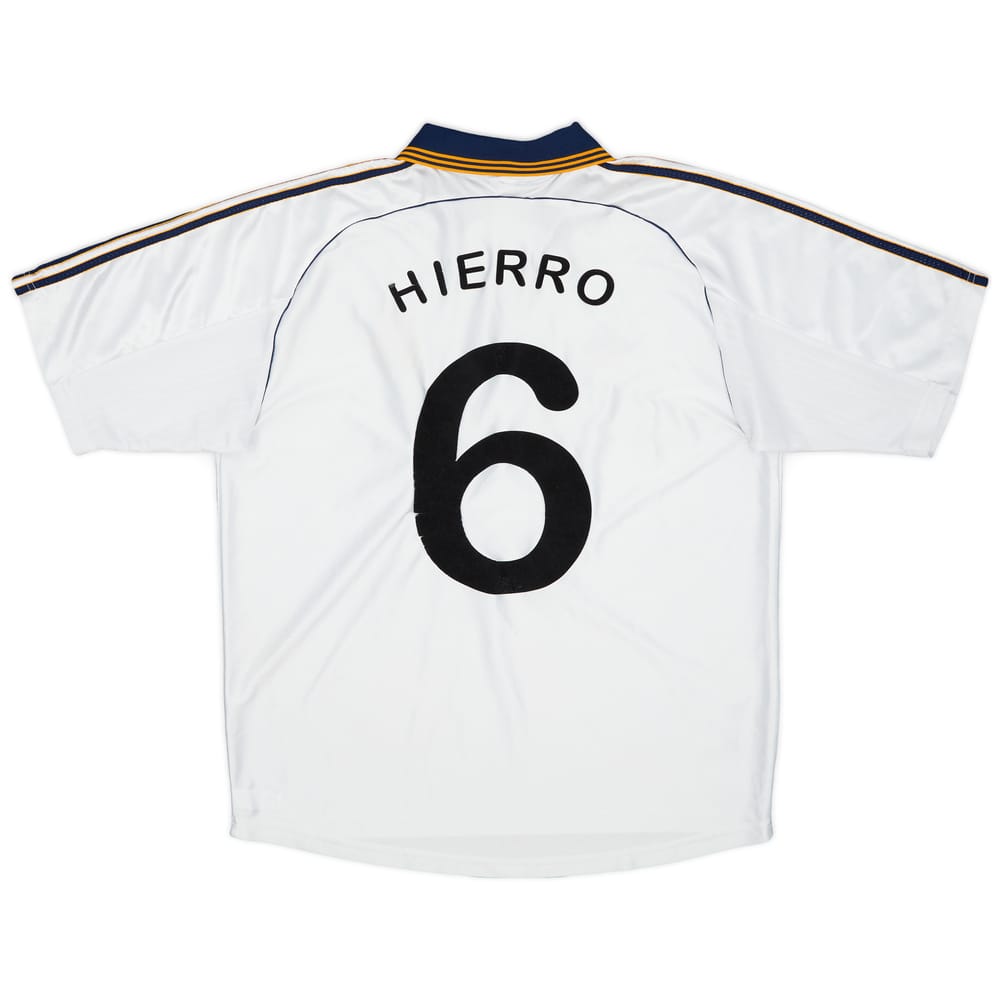 1998-00 Real Madrid Home Shirt Hierro #6 - 6/10 - (XL)