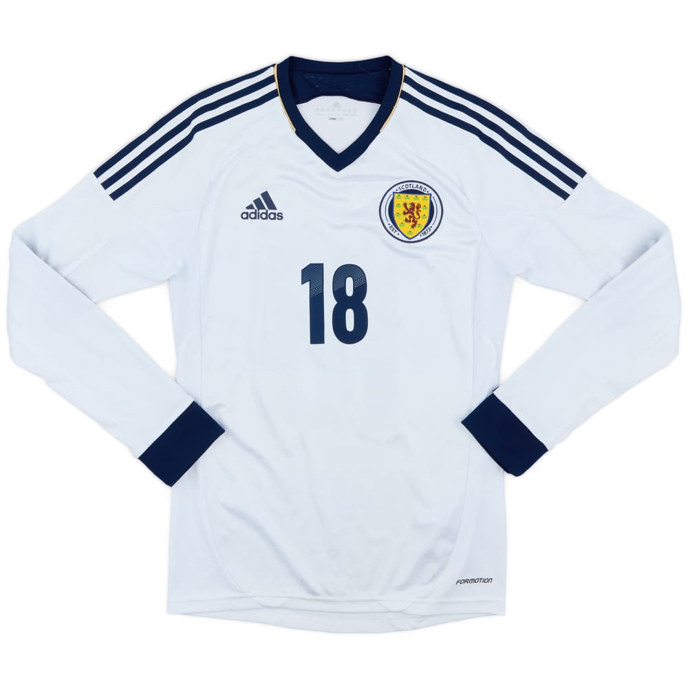 2012-14 Scotland Authentic L/S Away Shirt #18 - 8/10 - (S)