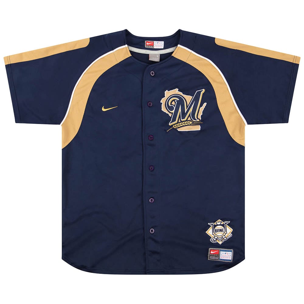 2005-10 Milwaukee Brewers Fielder #28 Nike Jersey L