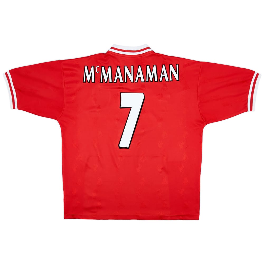 1996-98 Liverpool Home Shirt McManaman #7 - 8/10 - (XL)