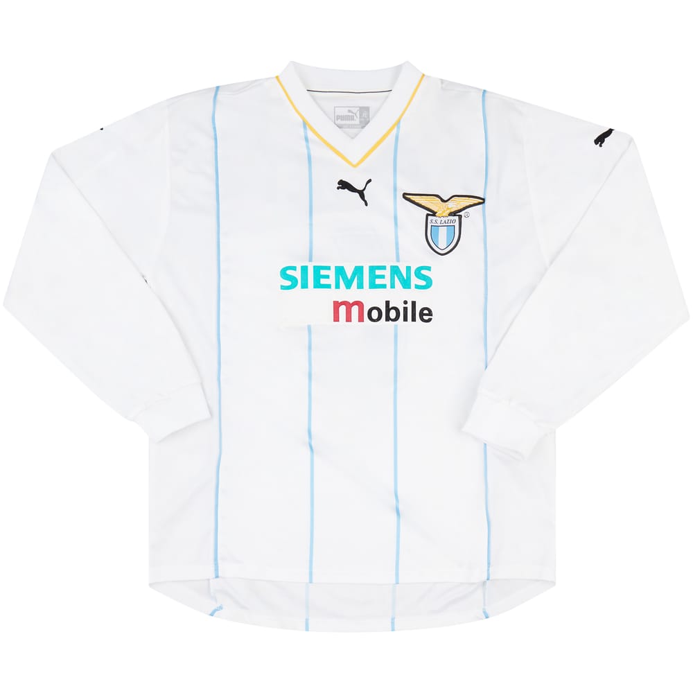 2001-02 Lazio Match Worn Third L/S Shirt Mendieta #6 (v AC Milan)
