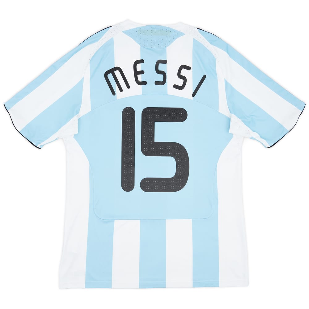 2007-09 Argentina Home Shirt Messi #15 - 8/10 - (L)