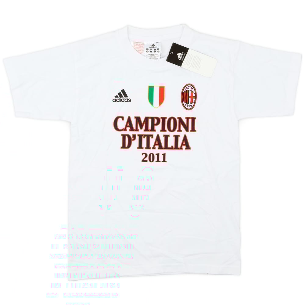 2011 AC Milan adidas 'Campioni' Cotton Tee (M.Boys)