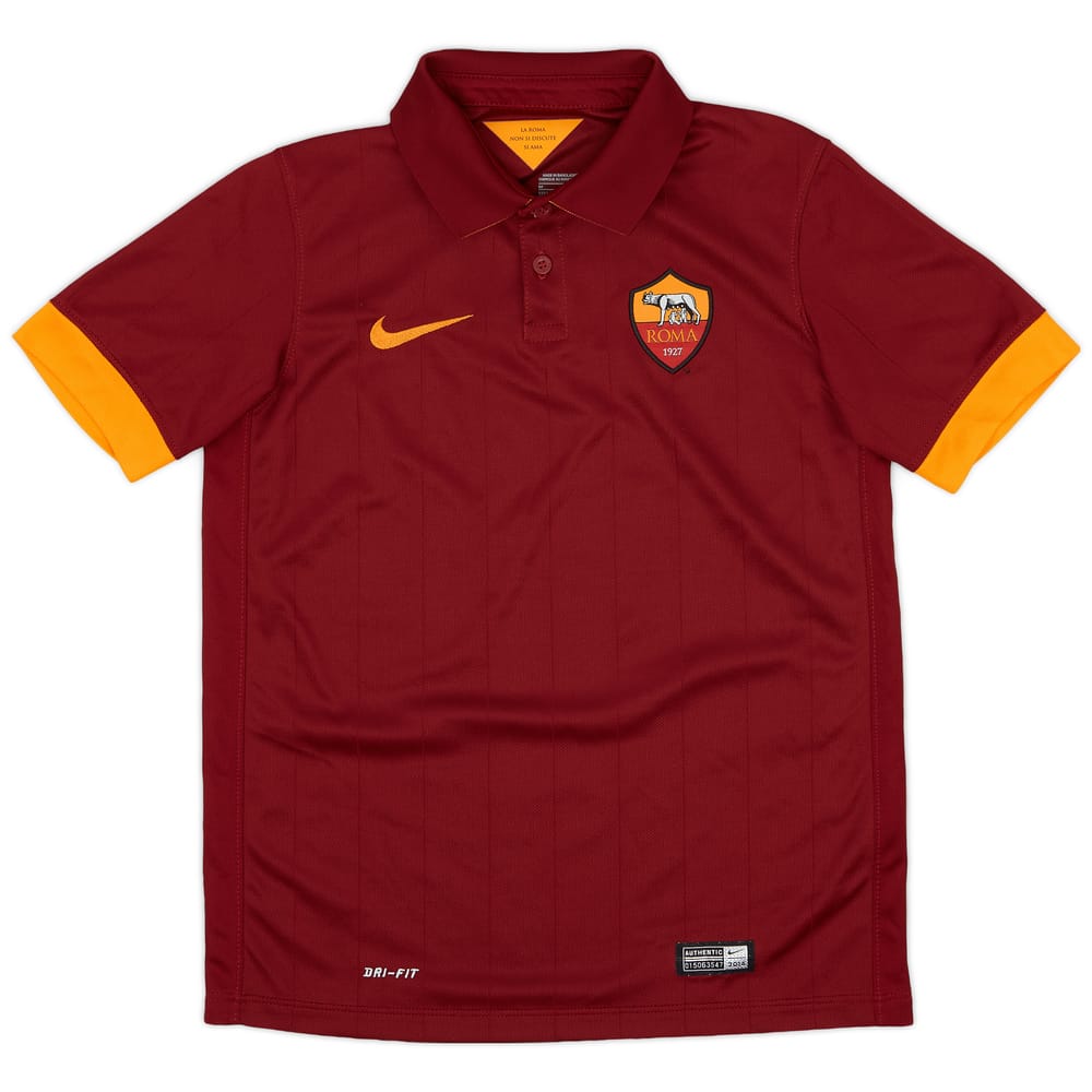 2014-15 Roma Home Shirt - 9/10 - (M.Boys)